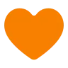 Orange Heart Emoji 🧡 image - Tossface style
