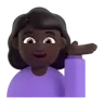 Woman Tipping Hand: Dark Skin Tone Emoji 💁🏿‍♀️ image - Microsoft 3D Fluent style