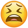 Zmęczona twarz Emoji 😫 image - WhatsApp style