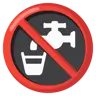 Emoji Simbolo dell'acqua non potabile 🚱 image - Google Noto Color style