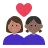 Couple With Heart: Woman, Woman, Medium Skin Tone, Medium-Dark Skin Tone