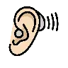 Ear With Hearing Aid: Light Skin Tone Emoji 🦻🏻 image - OpenMoji style