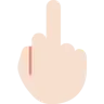 Middle Finger: Light Skin Tone Emoji 🖕🏻 image - Twitter / X (Twemoji) style