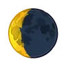 वानिंग क्रिसेंट मून सिंबल Emoji 🌘 image - Telegram style