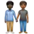 People Holding Hands: Dark Skin Tone, Medium-Dark Skin Tone
