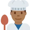 Man Cook: Medium-Dark Skin Tone Emoji 👨🏾‍🍳 image - Twitter / X (Twemoji) style