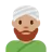 Man Wearing Turban: Medium Skin Tone