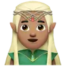 Man Elf: Medium Skin Tone Emoji 🧝🏽‍♂️ image - Apple style