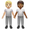 People Holding Hands: Medium-Light Skin Tone, Medium-Dark Skin Tone Emoji 🧑🏼‍🤝‍🧑🏾 image - Apple style