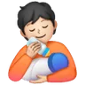 Person Feeding Baby: Light Skin Tone Emoji 🧑🏻‍🍼 image - Samsung style