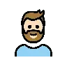 Man: Light Skin Tone, Beard Emoji 🧔🏻‍♂️ image - OpenMoji style