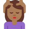 Woman Getting Massage: Medium-Dark Skin Tone Emoji 💆🏾‍♀️ image - Twitter / X (Twemoji) style
