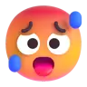 過熱した顔 Emoji 🥵 image - Microsoft 3D Fluent style