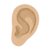 Ear: Medium-Light Skin Tone Emoji 👂🏼 image - Google Noto Color style