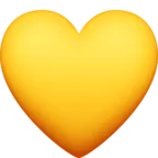 Yellow Heart Emoji 💛 image - Facebook Meta style