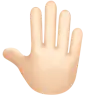 Raised Back Of Hand: Light Skin Tone Emoji 🤚🏻 image - Apple style
