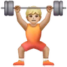Person Lifting Weights: Medium-Light Skin Tone Emoji 🏋🏼 image - Samsung style