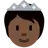 Person With Crown: Dark Skin Tone