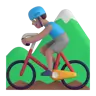 Man Mountain Biking: Medium Skin Tone Emoji 🚵🏽‍♂️ image - Microsoft 3D Fluent style