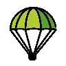 Emoji Paracadute 🪂 image - OpenMoji style