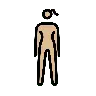 Woman Standing: Medium-Light Skin Tone Emoji 🧍🏼‍♀️ image - OpenMoji style