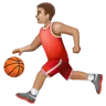 Man Bouncing Ball: Medium Skin Tone Emoji ⛹🏽‍♂️ image - WhatsApp style