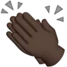 Clapping Hands: Dark Skin Tone Emoji 👏🏿 image - Apple style