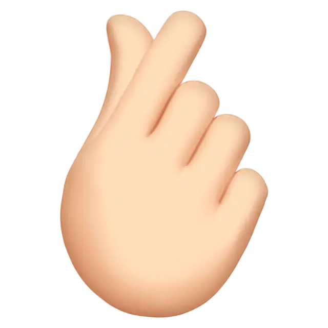 Hand With Index Finger And Thumb Crossed: Light Skin Tone