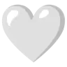 White Heart Emoji 🤍 image - Google Noto Color style