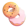 Bagel Emoji 🥯 image - Microsoft 3D Fluent style