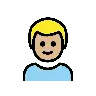 Boy: Medium-Light Skin Tone Emoji 👦🏼 image - OpenMoji style