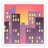 黄昏时的城市景观 Emoji 🌆 image - WhatsApp style