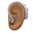 Ear With Hearing Aid: Medium-Dark Skin Tone