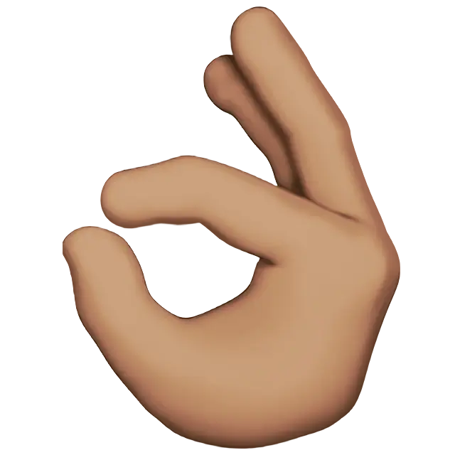 Ok Hand: Medium Skin Tone
