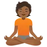Person In Lotus Position: Medium-Dark Skin Tone Emoji 🧘🏾 image - Google Noto Color style