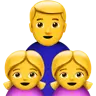 Family: Man, Girl, Girl Emoji 👨‍👧‍👧 image - Apple style