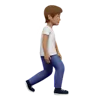 Person Walking Facing Right: Medium Skin Tone Emoji 🚶🏽‍➡️ image - Apple style