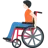 Person In Manual Wheelchair: Light Skin Tone