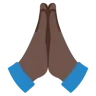Folded Hands: Dark Skin Tone Emoji 🙏🏿 image - Google Noto Color style
