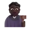 Judge: Dark Skin Tone Emoji 🧑🏿‍⚖️ image - Microsoft 3D Fluent style