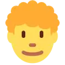 Man: Curly Hair Emoji 👨‍🦱 image - Twitter / X (Twemoji) style