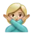 Woman Gesturing No: Medium-Light Skin Tone