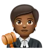 Judge: Medium-Dark Skin Tone Emoji 🧑🏾‍⚖️ image - WhatsApp style