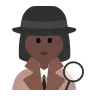 Woman Detective: Dark Skin Tone Emoji 🕵🏿‍♀️ image - Tossface style
