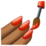 Nail Polish: Medium-Dark Skin Tone Emoji 💅🏾 image - WhatsApp style