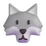หน้าหมาป่า Emoji 🐺 image - Microsoft 3D Fluent style
