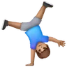 Man Cartwheeling: Medium Skin Tone Emoji 🤸🏽‍♂️ image - Samsung style