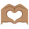 Heart Hands: Medium Skin Tone Emoji 🫶🏽 image - Google Noto Color style