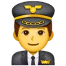 Man Pilot Emoji 👨‍✈️ image - Samsung style