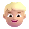 Boy: Medium-Light Skin Tone Emoji 👦🏼 image - Microsoft 3D Fluent style